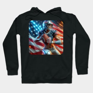 American Woman NFL Football Player #2 Hoodie